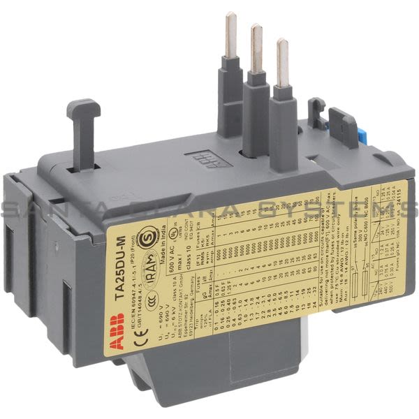 ABB TA25DU-25M Thermal Overload Relay | TA25DU-25M (1SAZ211201R2051) Product Image