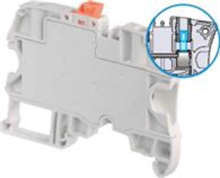 ABB ZS4-S-T2-R1-BL ZS4-S-T2-R1-BL Screw Clamp Terminal Block - Disconnect with blade - Blue - with 2 test socket screws DIA 2 mm 0.079 in Product Image