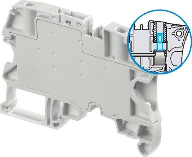 ABB ZS4-SP-T2-R1 ZS4-SP-T2-R1 Screw Clamp Terminal Block - Disconnect with Plug - Grey - with 2 test socket screws DIA 2 mm 0.079 in Product Image