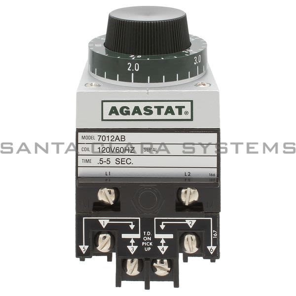 Agastat 7012AB Timing Delay Relay DPDT 5-Sec | 7012-AB Product Image