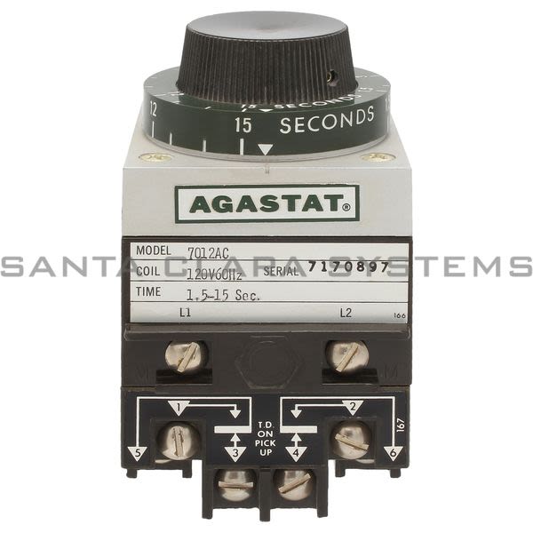 Agastat 7012AC Relay Time Delay 1.5-15SEC | Tyco Product Image