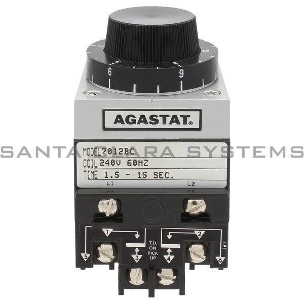 Agastat 7012BC Time Delay Relay 1.5-15 Sec DPDT 10A | Tyco Product Image