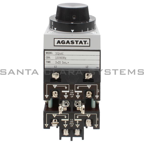 Agastat 7014AC  Time Delay Relay 4PDT 20-Sec | Tyco Product Image