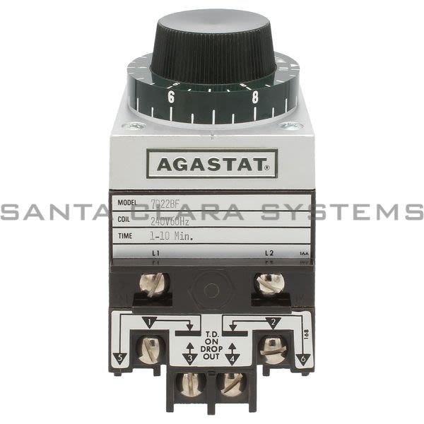 Agastat 7022BF Timing Relay DPDT 1-10 Min | Tyco 7022-BF Product Image
