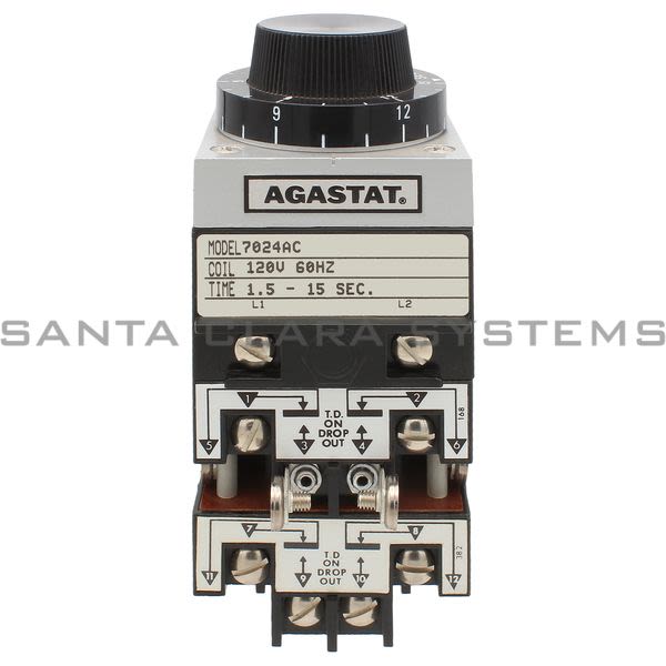 Agastat 7024AC Timing Relay 4PDT 15-Sec | Tyco Product Image