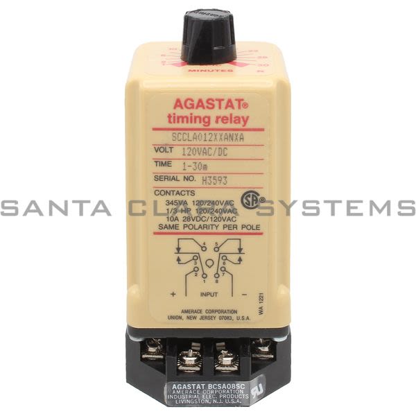 Agastat SCCLA012XXANXA Time Delay Relay Solid State 1-30M 120VAC/DC Product Image