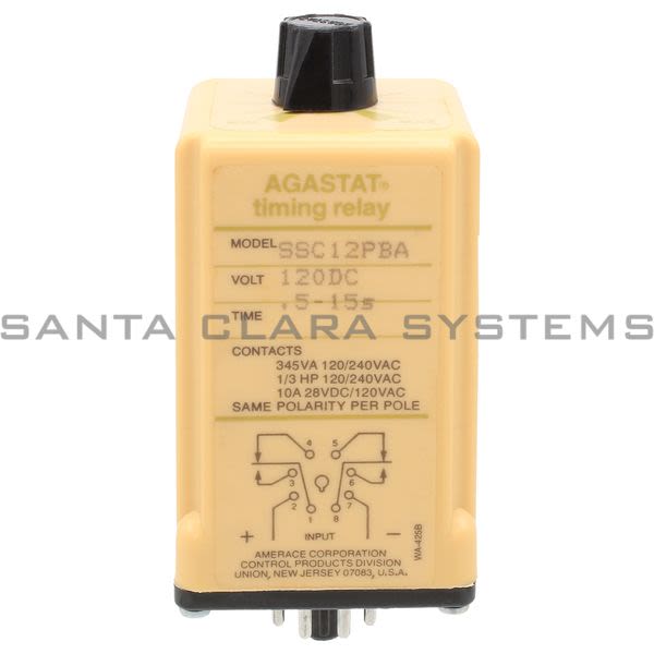 Agastat SSC12PBA Time Delay Relay .5-15S | Tyco Product Image
