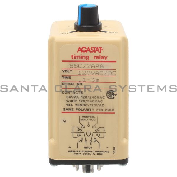 Agastat SSC22AAA Relay | Time-Delay DPDT | Tyco Product Image