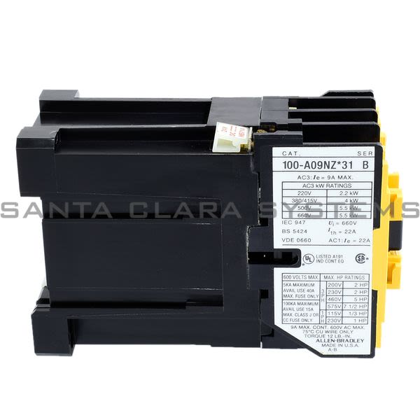 Allen Bradley 100-A09NZ2431  Contactor Product Image