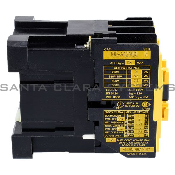 Allen Bradley 100-A12NB3  Contactor Product Image