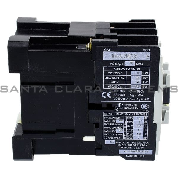 Allen Bradley 100-A12NKD31 Contactor Product Image