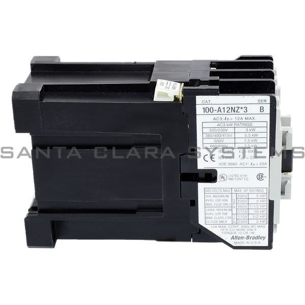 Allen Bradley 100-A12NZJ3  Contactor Product Image