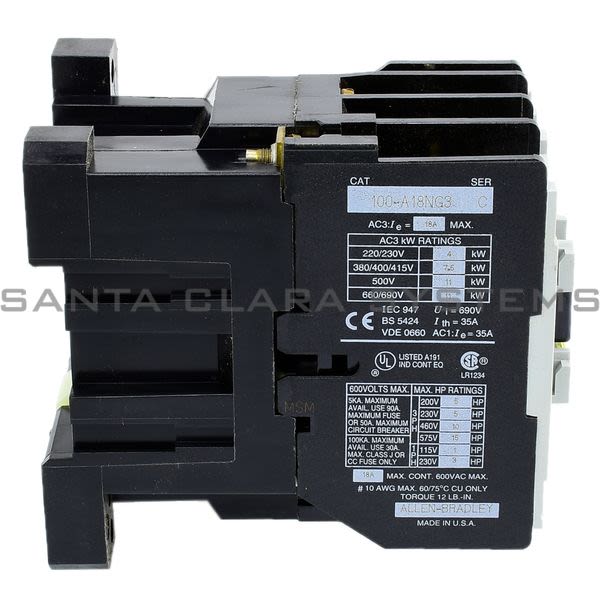 Allen Bradley 100-A18NG3  Contactor Product Image