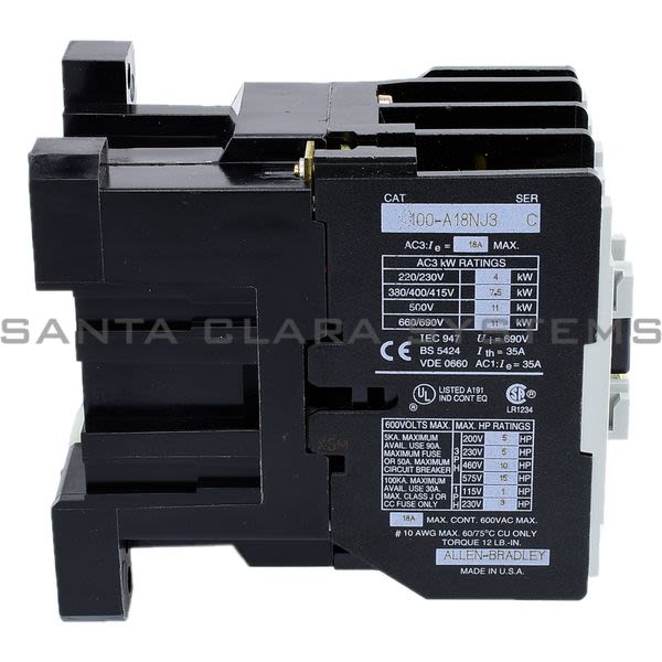 Allen Bradley 100-A18NJ3 Contactor Product Image
