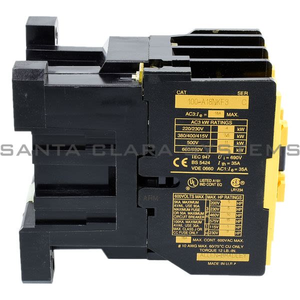 Allen Bradley 100-A18NKF3 Contactor Product Image