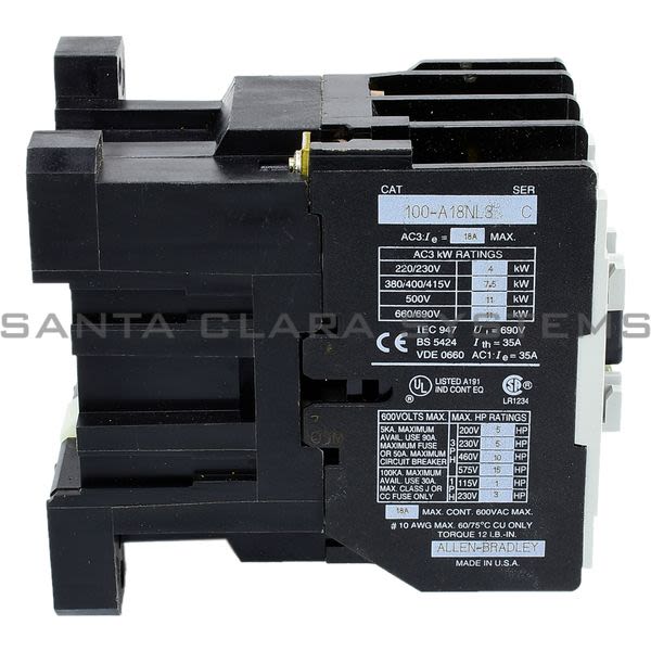 Allen Bradley 100-A18NL3  Contactor Product Image
