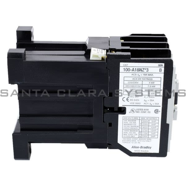 Allen Bradley 100-A18NZ123  Contactor Product Image