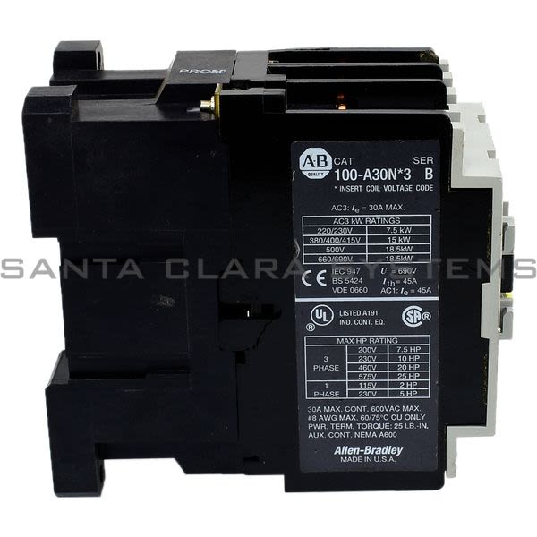 Allen Bradley 100-A30NKD3  Contactor Product Image