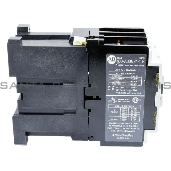 Allen Bradley 100-A30NZ013 Contactor Product Image