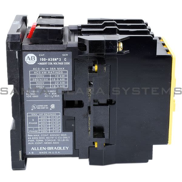 Allen Bradley 100-A38NJ3 Contactor Product Image