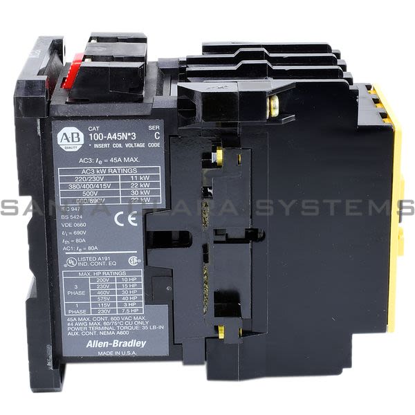 Allen Bradley 100-A45NJ3 Contactor Product Image