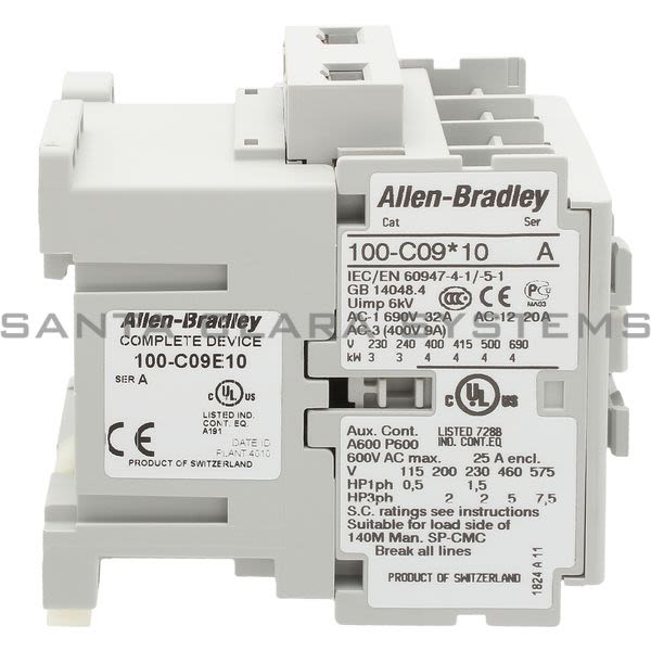 Allen Bradley 100-C09E10  Contactor 380V 60Hz Product Image