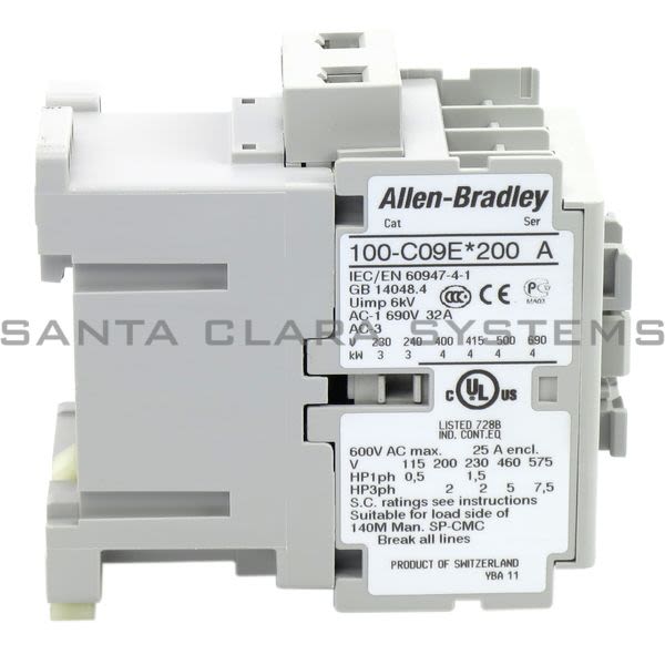 Allen Bradley 100-C09EJ200 Contactor Product Image