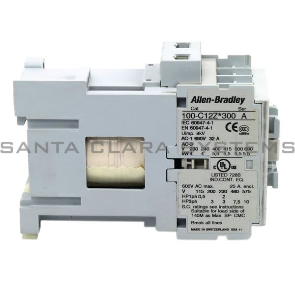 Allen Bradley 100-C12ZJ300  Contactor Product Image