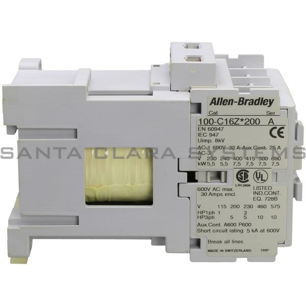Allen Bradley 100-C16ZJ200  Contactor Product Image