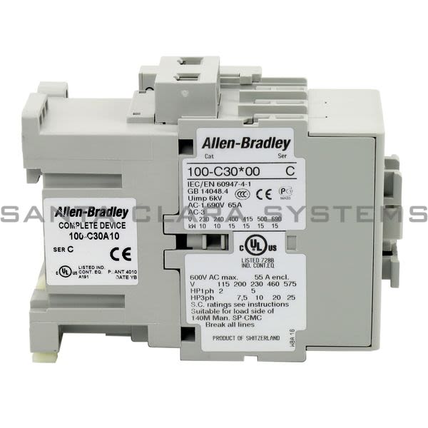 Allen Bradley 100-C30A10  Contactor Product Image