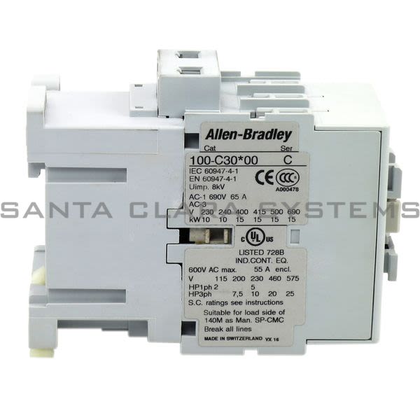 Allen Bradley 100-C30H01 Contactor Product Image