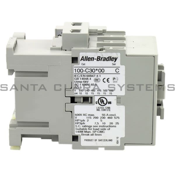 Allen Bradley 100-C30J01 Contactor Product Image