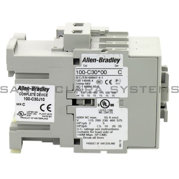 Allen Bradley 100-C30J10 Contactor Product Image