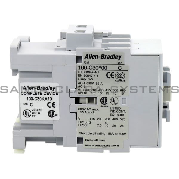 Allen Bradley 100-C30KA10 Contactor Product Image