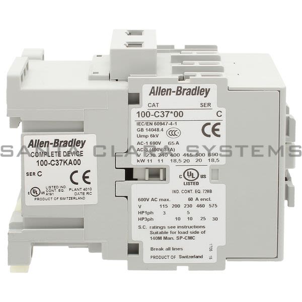 Allen Bradley 100-C37KA00 Contactor Product Image