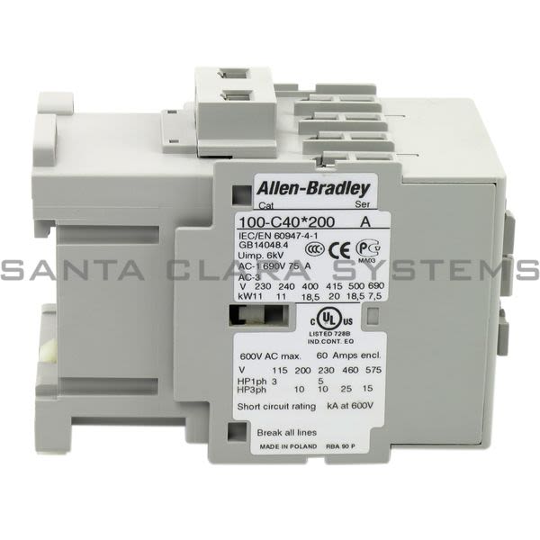 Allen Bradley 100-C40D200 Contactor Product Image