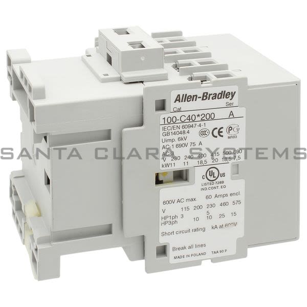 Allen Bradley 100-C40KF200 Contactor Product Image
