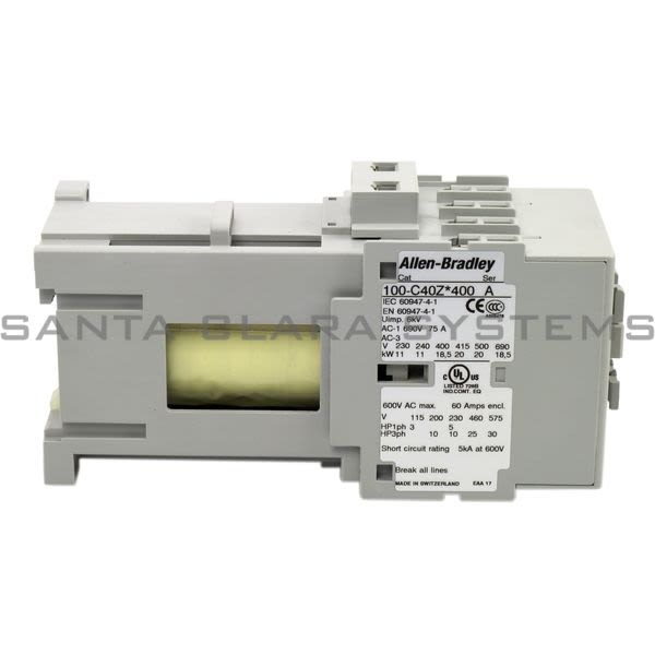 Allen Bradley 100-C40ZJ400 Contactor Product Image