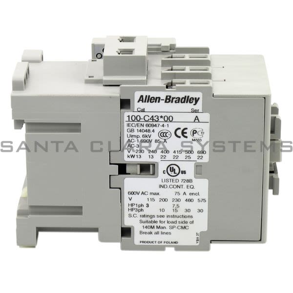 Allen Bradley 100-C43A00 Contactor Product Image