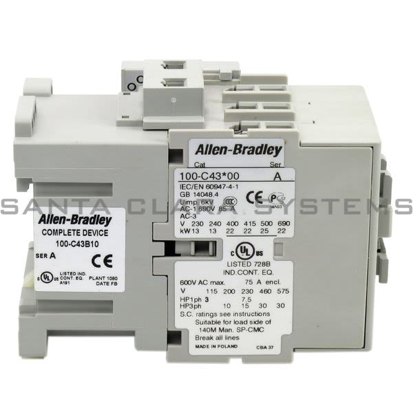 Allen Bradley 100-C43B10 Contactor Product Image