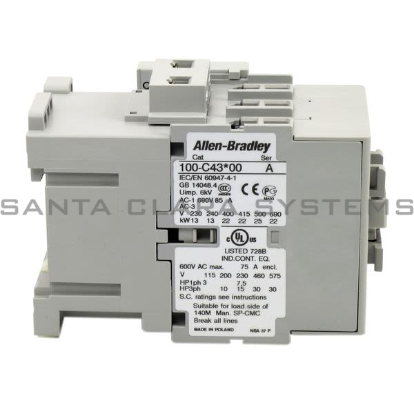 Allen Bradley 100-C43D10 Contactor Product Image