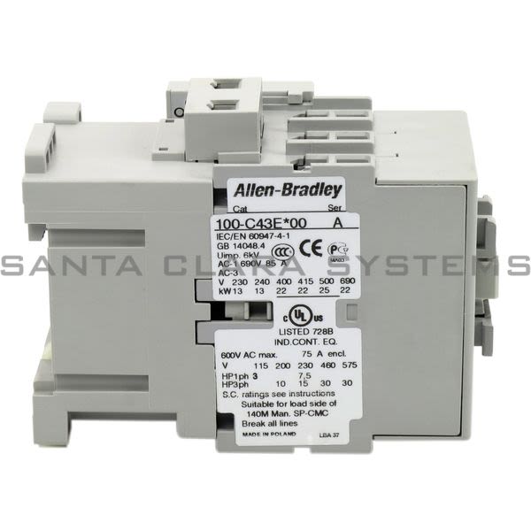 Allen Bradley 100-C43EJ01 Contactor Product Image