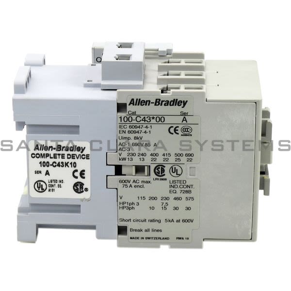 Allen Bradley 100-C43K10 Contactor Product Image