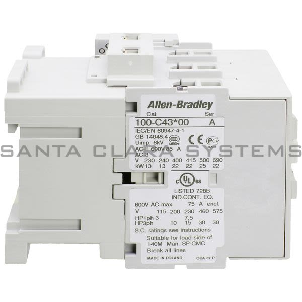 Allen Bradley 100-C43KD10 Contactor Product Image