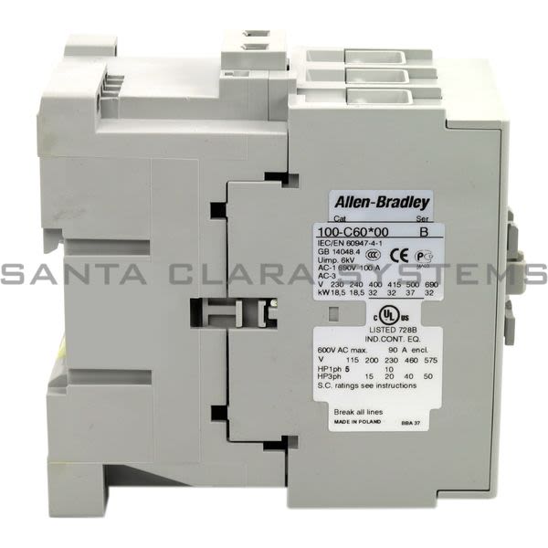 Allen Bradley 100-C60J00  Contactor Product Image