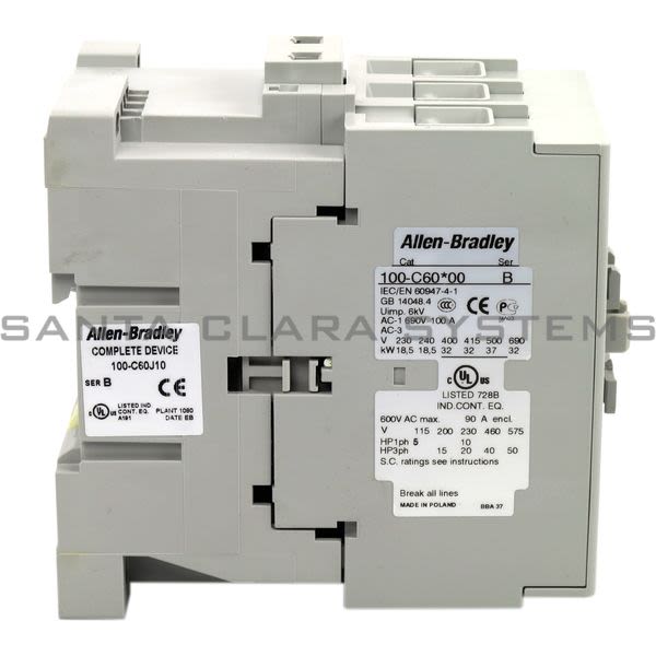 Allen Bradley 100-C60J10 Contactor Product Image