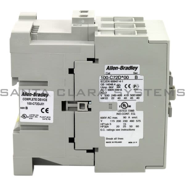 Allen Bradley 100-C72DJ01 Contactor Product Image