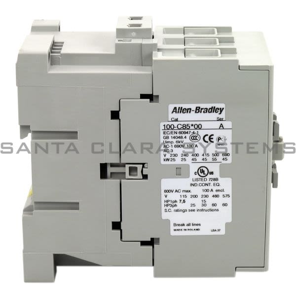 Allen Bradley 100-C85B01 Contactor Product Image