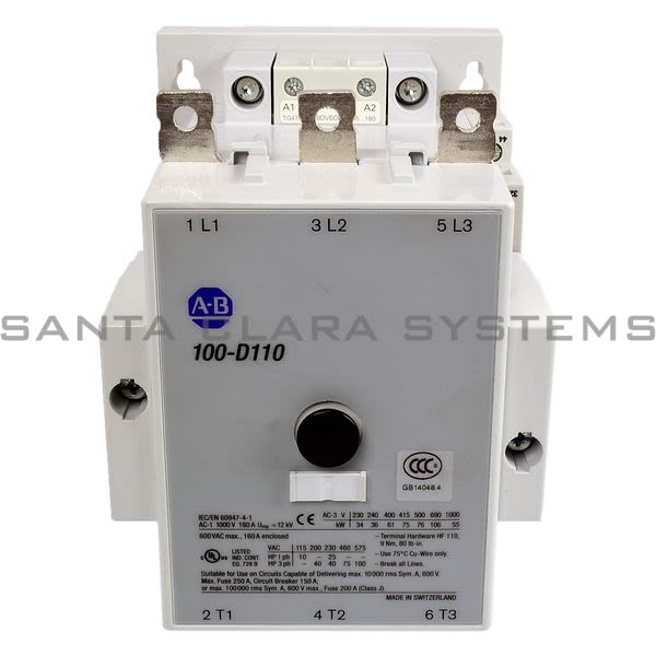 Allen Bradley 100-D110B11 Contactor Product Image