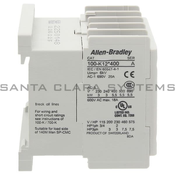 Allen Bradley 100-K12D400 MCS-Mini Contactor, 12A Product Image